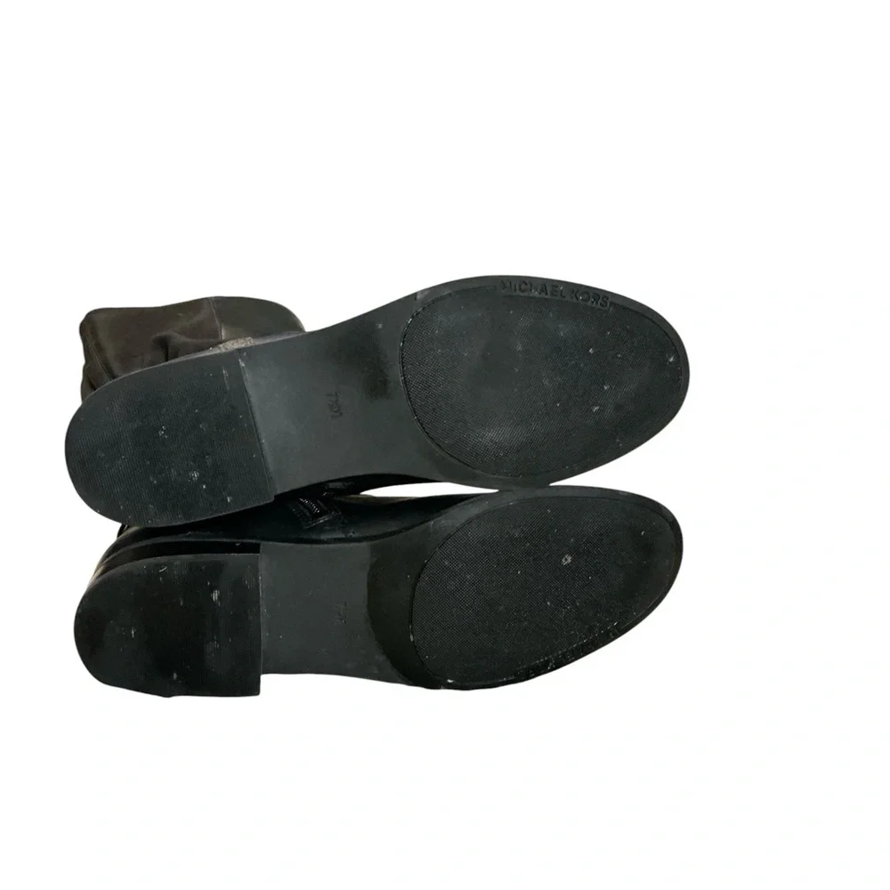 Michael Kors Black Over-the-Knee Leather Boots - Picture 5 of 5